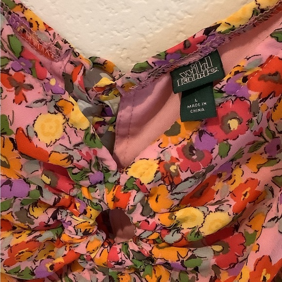 Wild Fable Womens puff sleeve, crop top - Picture 2 of 4